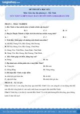 Đề thi giữa kì 2 GDĐP 6 Bắc Ninh - loigiaihay.com